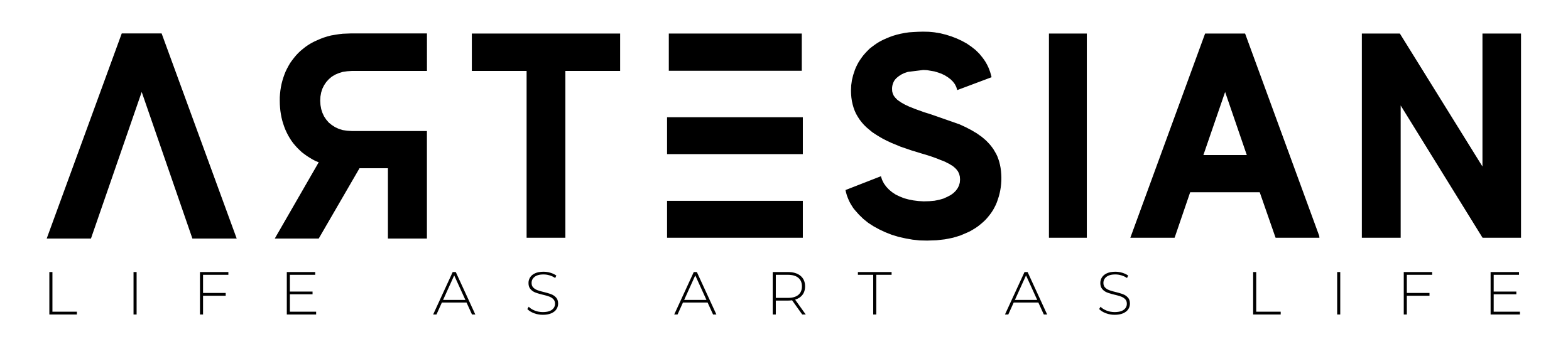 The ARTESIAN Logo and Tagline - Art as Life as Art